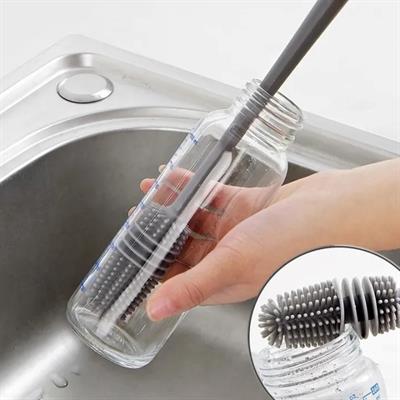 Silicone Long Cup Brush Glass & Feeder Cleaning Brush- 8.5inch