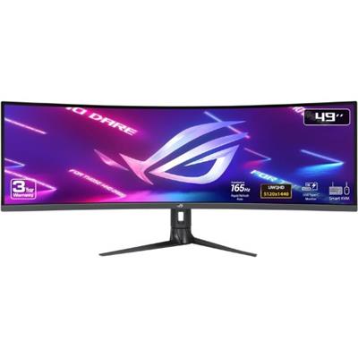 ASUS ROG Strix 49” Ultra-wide Curved HDR Gaming Monitor (XG49WCR) - Dual QHD 32:9 (5120 x 1440), 165Hz, Extreme Low Motion Blur Sync, USB-C, RJ45, DisplayHDR400, 90% DCI-P3, Dual Input-KVM Switch