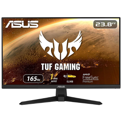 ASUS TUF Gaming VG249Q1A Gaming Monitor – 23.8 inch Full HD (1920 x 1080), Overclockable 165Hz(above 144Hz), Extreme Low Motion Blur™, FreeSync™ Premium, 1ms (MPRT), Shadow Boost