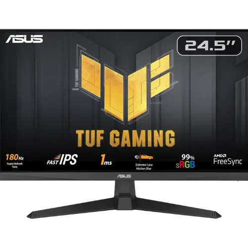 ASUS TUF Gaming VG259Q3A 24.5" Full HD (1080p) IPS Gaming Monitor with 180Hz Refresh Rate, 1ms GtG Response Time, AMD FreeSync, and ELMB Technology