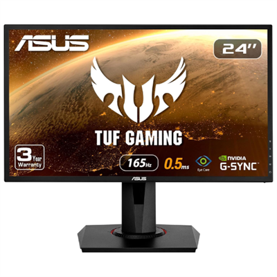 ASUS VG248QG Gaming Monitor - 24”, Full HD, 0.5ms*, overclockable 165Hz (above 144Hz),G-SYNC Compatible, FreeSync Premium