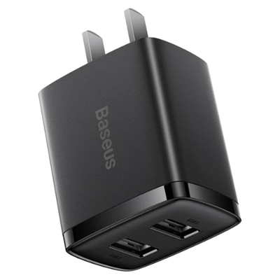 Baseus Compact Charger 2 USB A Ports - 10.5 Watts