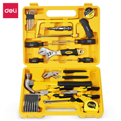 Deli 3702 - 16 Pcs 25PCS Multi Functional Tool Set Box Tool Kits 25 in 1 Combined Tool Kit Screwdrive Wrench with fiber case