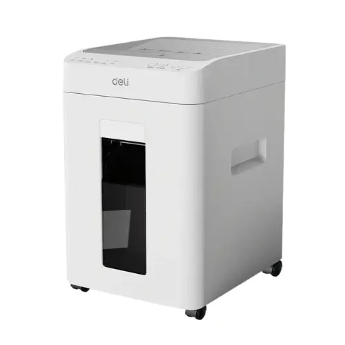 Deli ET081 Auto-Feed Micro Cut Paper Shredder, 100 Sheets, P-5 Security, 60 Mins Run time