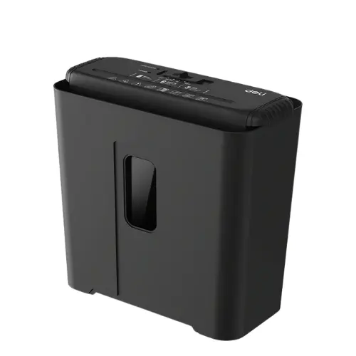Deli ET102SC 6-Sheet Strip-Cut Paper Shredder | P-1 Security | 10L Bin | Home & Personal