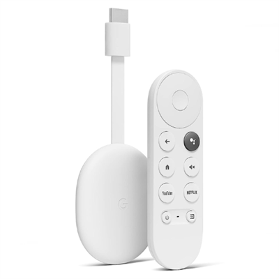 Google Chromecast with Google TV (4K) with Remote- Streaming Stick Entertainment with Voice Search - Watch Movies, Shows, and Live TV in 4K HDR - Snow