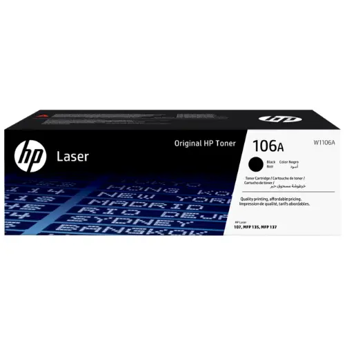 HP 106A Black Original Laser Toner - W1106A