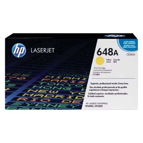 HP 648A Yellow Original LaserJet Toner, CE262A