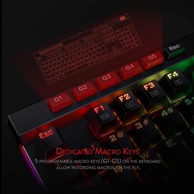  REDRAGON K580 VATA RGB LED Backlit Mechanical Gaming Keyboard
