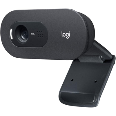 Logitech C505 HD Webcam 720p HD External USB Camera for Desktop or Laptop with Long-Range Microphone