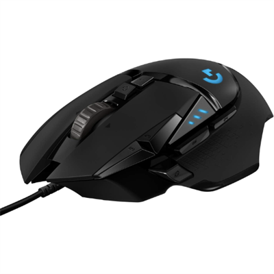 Logitech G502 HERO High Performance Wired Gaming Mouse, HERO 25K Sensor, 25,600 DPI, RGB, Adjustable Weights, 11 Programmable Buttons, On-Board Memory