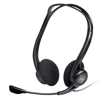 Logitech H370 USB Stereo Wired Over Ear Headphones with mic,in-Line Controls, Adjustable Headband