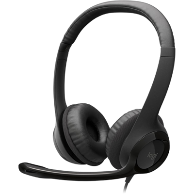 Logitech H390 Wired Headset, Stereo Headphones with Noise-Cancelling Microphone, USB, In-Line Controls