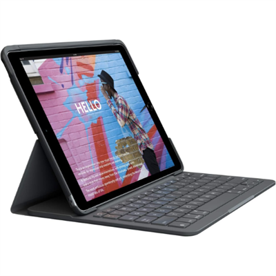 Logitech iPad (7th, 8th and 9th generation) Keyboard Case | Slim Folio with integrated wireless keyboard (Graphite)
