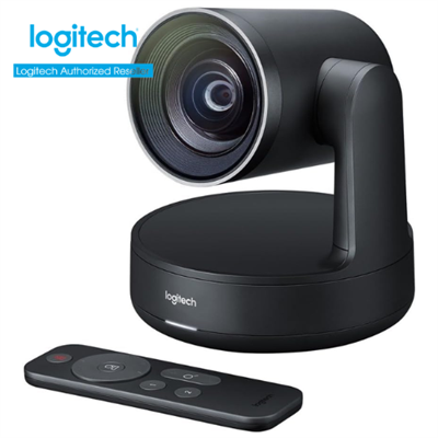 Logitech Rally Plus UHD 4K Video Conference Camera System with Dual-Speakers and Mic Pods Set