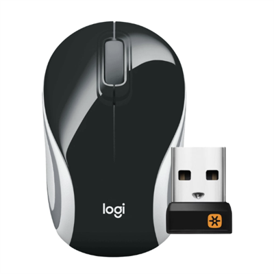 Logitech Wireless Mini Mouse M187 Ultra Portable, 2.4 GHz with USB Receiver, 1000 DPI Optical Tracking, 3-Buttons, PC / Mac / Laptop