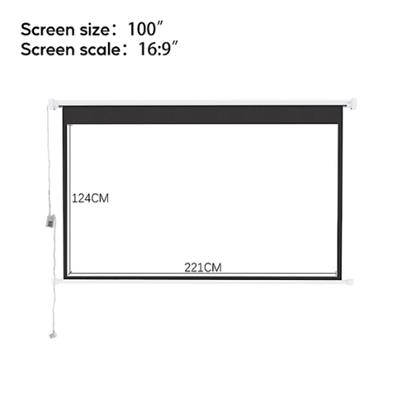 Motorized Projector Screen, 16:9 wide screen format, 7.3x4.1 ft, 100 inch