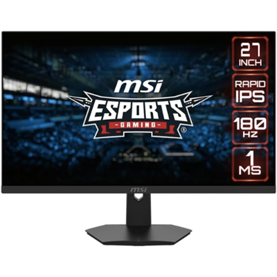 MSI G274F 27” FHD (1920 x 1080) Non-Glare with Super Narrow Bezel 180Hz 1ms 16:9 HDMI/DP G-sync Compatible HDR Ready HDR Ready IPS Gaming Monitor (G274F),Black