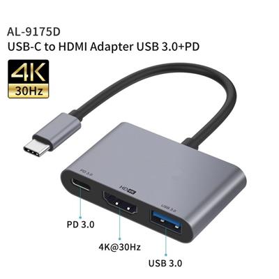 Onten USB C HUB 3 in 1 HDMI 4K (OTN-9175)