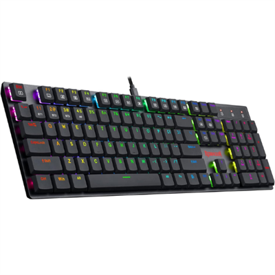 Redragon K535 Wireless, Bluetooth Mechanical Gaming Keyboard, RGB Backlit with Low Profile Blue Switches for Windows Gaming PC