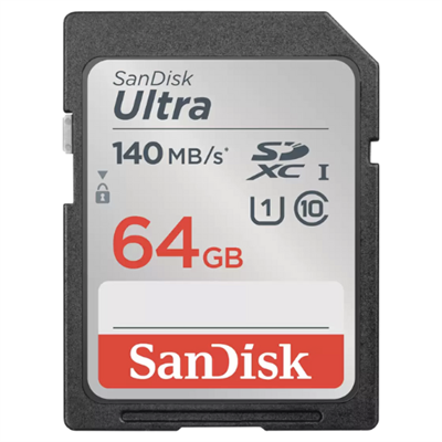 SanDisk Ultra® SDHC™ UHS-I card and SDXC™ UHS-I card - 64GB, 128GB, Upto 140MB/s Transfer Speed