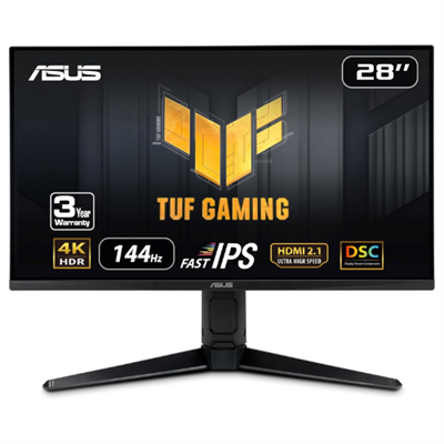 ASUS TUF Gaming 28” 4K 144HZ DSC HDMI 2.1 Gaming Monitor (VG28UQL1A) - UHD (3840 x 2160), Fast IPS, 1ms, Extreme Low Motion Blur Sync, G-SYNC, FreeSync Premium, Eye Care, DCI-P3 90%