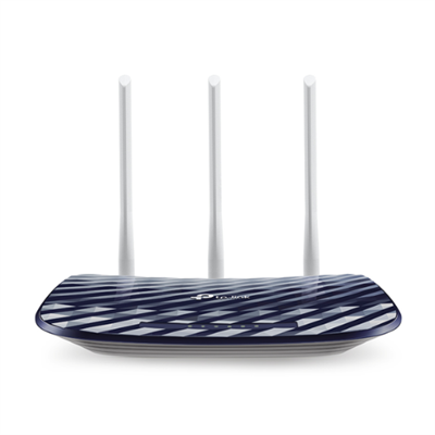 TP-Link AC750 Dual Band Wireless Cable Router, 4 10/100 LAN + 10/100 WAN Ports, Support Guest Network and Parental Control, 750Mbps Speed Wi-Fi, 3 Antennas (Archer C20) Blue, 2.4 GHz