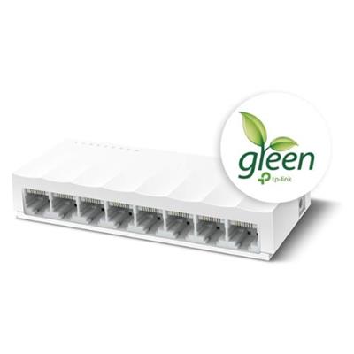 TP-Link LS1008 8-Port Desktop/Wallmount 10/100Mbps Network switch/hub, ETHERNET SPLITTER, Plug and Play,