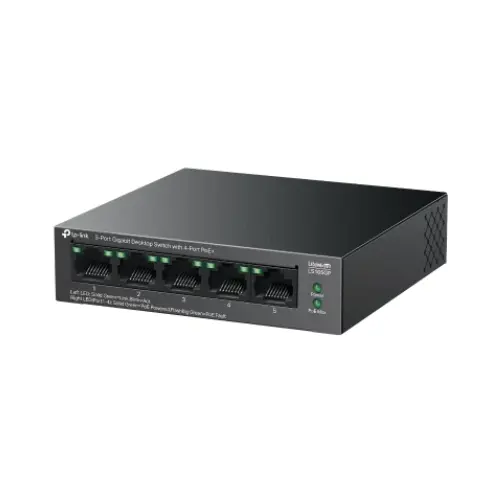 TP-Link LS105GP LiteWave 5-Port Gigabit Desktop Switch with 4-Port PoE+ (65W Budget)