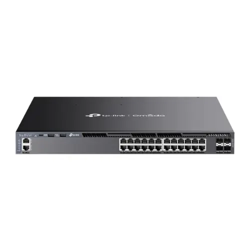 TP-Link SG6428XHP Omada 24-Port Gigabit Stackable L3 PoE+ Switch with 4×10G SFP+ Uplinks