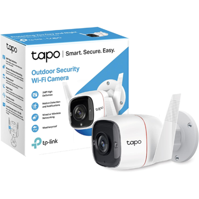 TP-Link Tapo C310 2K FHD Security Camera Outdoor wireless and Ethernet, Built-in Siren, Night Vision, IP66 Weatherproof, Motion/Person Detection, Works w/ Alexa & Google Home, Cloud/SD Card Storage, 2-Way Audio