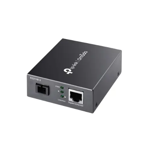 TP-Link TL-FC311B-20 | Gigabit WDM SFP to RJ45 Fiber Media Converter | Fiber to Ethernet Converter | 10/100/1000Mbps RJ45 Port to 1000Base-LX Single-Mode Fiber | Extend Fiber Distance Up to 20 km
