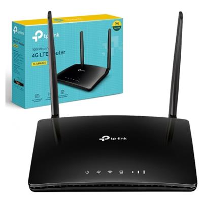 TP-Link TL-MR6400 N300Mbps WiFi 4G Router, 4G Cat4 LTE Network, External Antenna, Ethernet Port, 4G Router with Sim Slot, Sim Card Router, Parental Control, TP-Link WiFi Router, Plug and Play