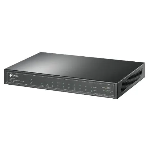 TP-Link TL-SG1210P – 10-Port Gigabit Desktop Switch with 8-Port PoE+ & 1-SFP (63 W PoE Budget)