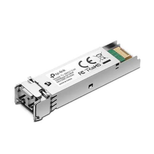 TP-LINK TL-SM311LM Gigabit SFP module, 1000Base-SX Multi-mode Fiber Mini GBIC Module, Plug and Play, LC/UPC interface, Up to 550/220m distance 