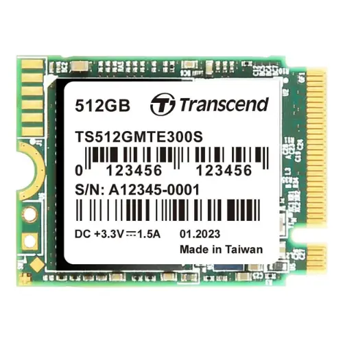 Transcend 512GB MTE300S NVMe M.2 SSD (M.2 2230) | PCIe Gen3 x4 (Up to 2000MB/s Read) | Compact Internal Storage for Laptops & Ultrabooks