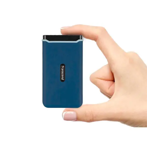 Transcend ESD370C 1TB Portable External SSD | USB 3.2 Gen 2 Type-C (1050MB/s) | Military-Grade Shockproof | For Fast & Secure Data