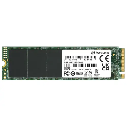 Transcend PCIe MTE115S NVMe M.2 SSD (250GB | 500GB | 1TB | 2TB) | PCIe Gen3 x4 (Up to 3200MB/s Read) | 3D TLC NAND | High-Performance Internal Storage for PCs & Laptops 