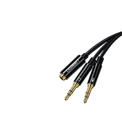 UGREEN 3.5MM Aux Stereo Female TO 2 Male Audio Cable (Black Color)