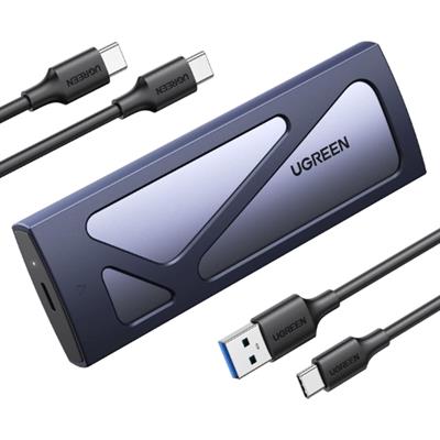 UGREEN SSD Enclosure, Tool-Free USB C External, 10Gbps M.2 NVMe to USB Adapter/Reader Supports M and B&M Keys and Size 2230/2242 /2260/2280 SSD