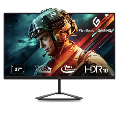 ViewSonic Gaming 27Inch 180 Hz FHD, IPS, 1M Refresh Rate Monitor, HDR10, Free Sync, sRGB 104%, Eye Care Monitor