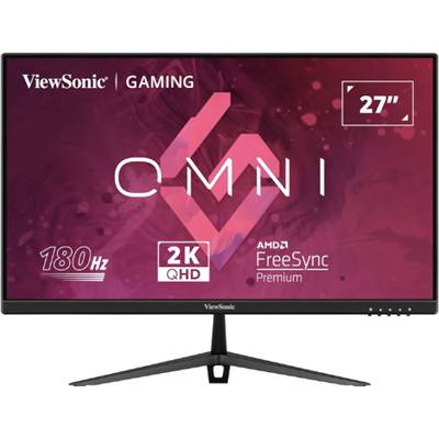 ViewSonic Omni VX2728-2K 27 Inch 1440p 180Hz IPS Gaming Monitor, 0.5ms MPRT, AMD FreeSync Premium, VESA, HDR10, Tilt Adjustable, HDMI, DP, Speakers