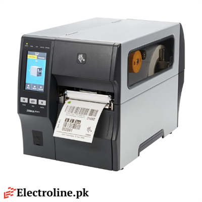 ZEBRA ZT411 Thermal Transfer Industrial barcode Label Printer 300 dpi Print Width 4 Inches features Serial, USB, Ethernet, and Bluetooth Connecting Options