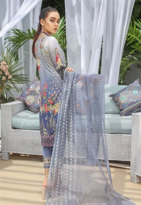 Gul Ahmed digital chikankari dress