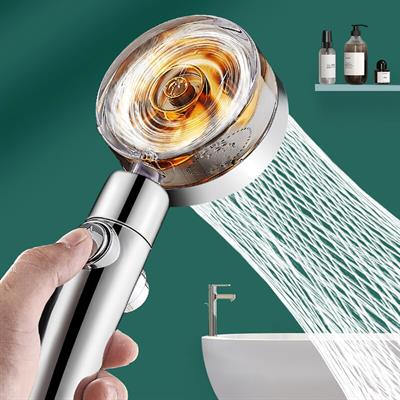 Propeller Shower Head Rainfall High Preassure Water Saving Bathroom Shower Accessary Pressurized Nozzle Universal Adaptation