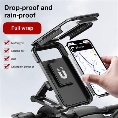 Waterproof Motorbike Mobile Phone Holder Support Universal Motorcycle GPS 360°Swivel Adjustable Bike Cellphone Holder