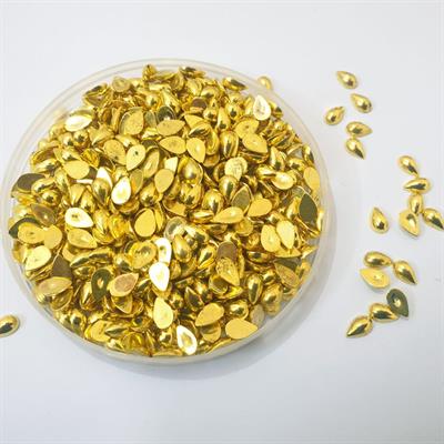 200 Pcs Golden Resin Back Non Hotfix Rhinestone For Clothes Decoration 7mm