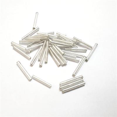 100 Pcs Long Bugle Beads Tube Glass Beads, Various Colors, Pony Bead, DIY Craftsmanship 2cm