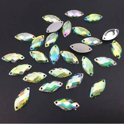 50 Pcs Multicolor Eye, Resin Flat Back Ser For Clothes Decoration Crafts (15mmx7mm)