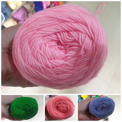 1 Pc, 100 % acrylic Yarn 100 gm, 3 Ply High Quality Wool Thin Yarn Wool Ball. Sweater, Hand Knitting, 